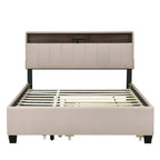 Letto a piattaforma imbottito Queen con letto estraibile Twin XL