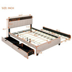 Letto a piattaforma imbottito Queen con letto estraibile Twin XL