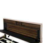 Letto a piattaforma imbottito Queen con letto estraibile Twin XL