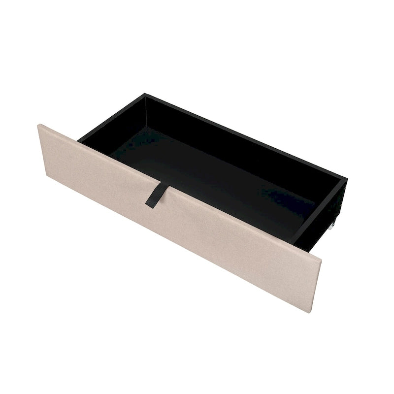 Letto a piattaforma imbottito Queen con letto estraibile Twin XL