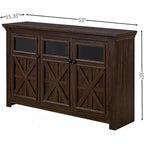 Credenza grande a 3 ante, mobile bar e portabottiglie, credenza da buffet, tavolo da buffet, angolo caffè, angolo bar