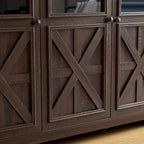 Credenza grande a 3 ante, mobile bar e portabottiglie, credenza da buffet, tavolo da buffet, angolo caffè, angolo bar