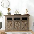Credenza grande a 3 ante, mobile bar e portabottiglie, credenza da buffet, tavolo da buffet, angolo caffè, angolo bar