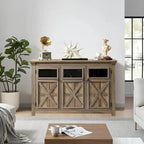 Credenza grande a 3 ante, mobile bar e portabottiglie, credenza da buffet, tavolo da buffet, angolo caffè, angolo bar