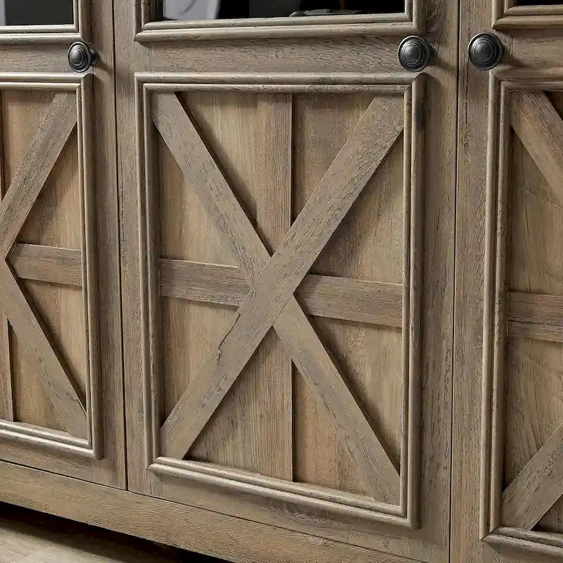 Credenza grande a 3 ante, mobile bar e portabottiglie, credenza da buffet, tavolo da buffet, angolo caffè, angolo bar