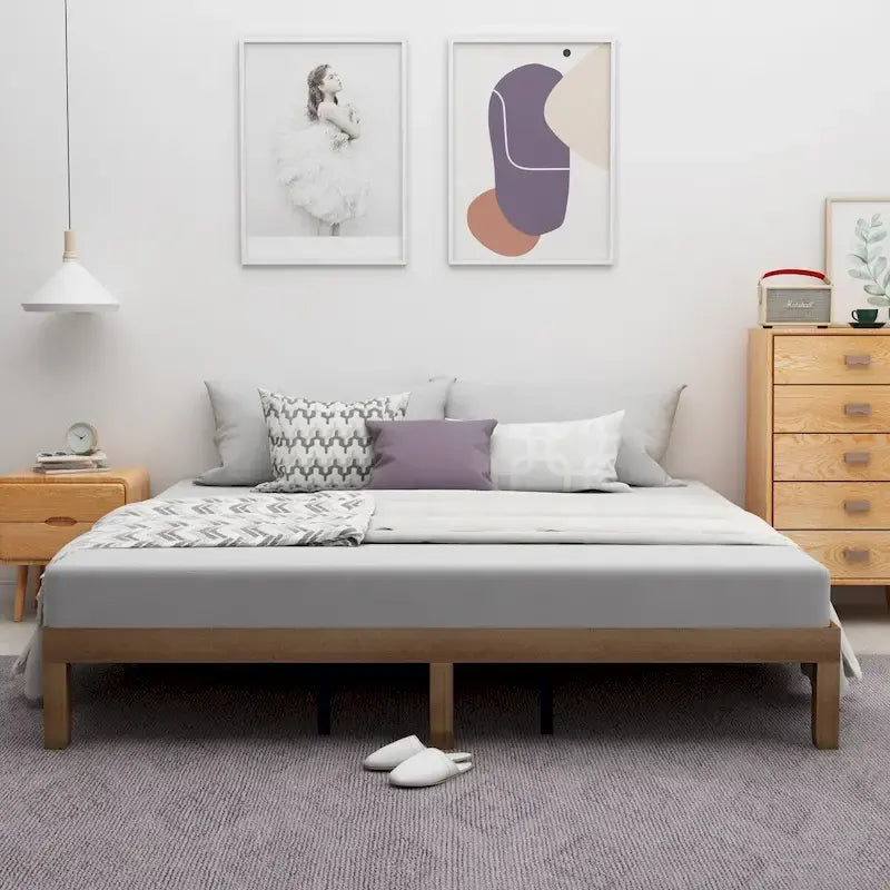 Queen Size Wood Platform Bed Frame