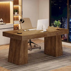 Brauner Schreibtisch aus Holz im Mid-Century-Stil für das Homeoffice