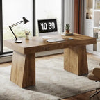 Brauner Schreibtisch aus Holz im Mid-Century-Stil für das Homeoffice