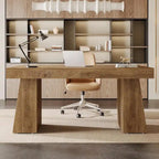 Brauner Schreibtisch aus Holz im Mid-Century-Stil für das Homeoffice