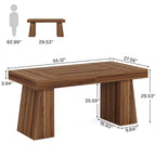 Brauner Schreibtisch aus Holz im Mid-Century-Stil für das Homeoffice