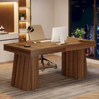 Brauner Schreibtisch aus Holz im Mid-Century-Stil für das Homeoffice