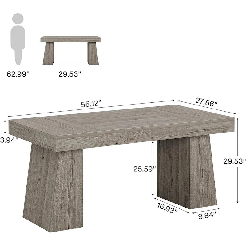 Brauner Schreibtisch aus Holz im Mid-Century-Stil für das Homeoffice