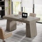 Brauner Schreibtisch aus Holz im Mid-Century-Stil für das Homeoffice
