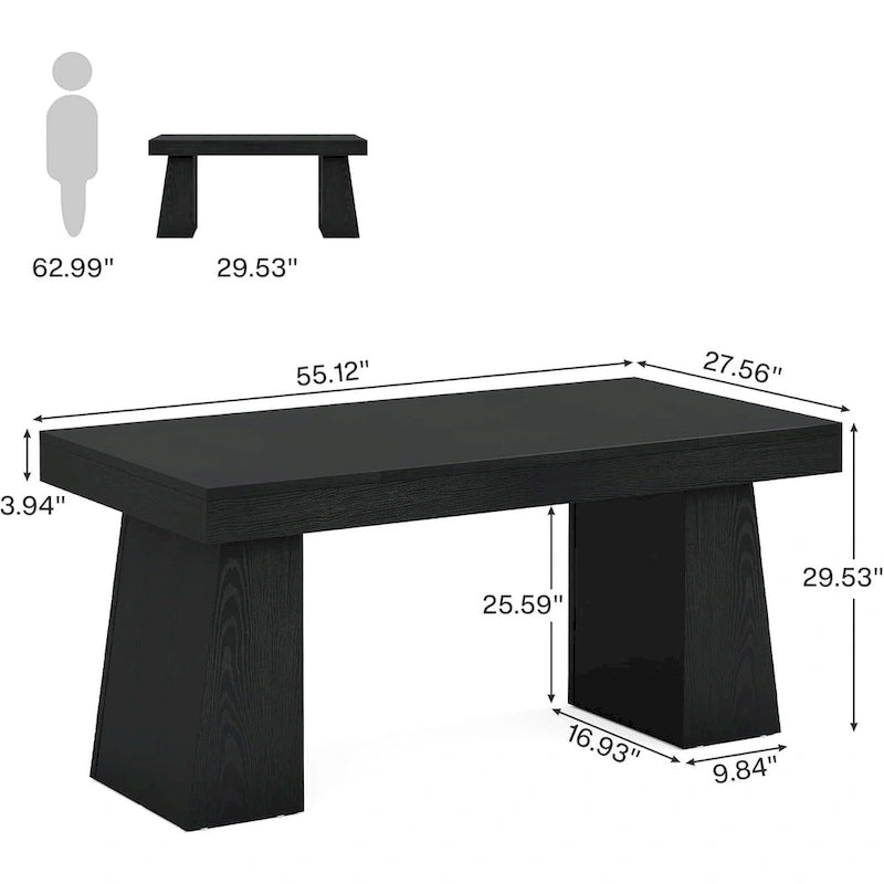 Brauner Schreibtisch aus Holz im Mid-Century-Stil für das Homeoffice