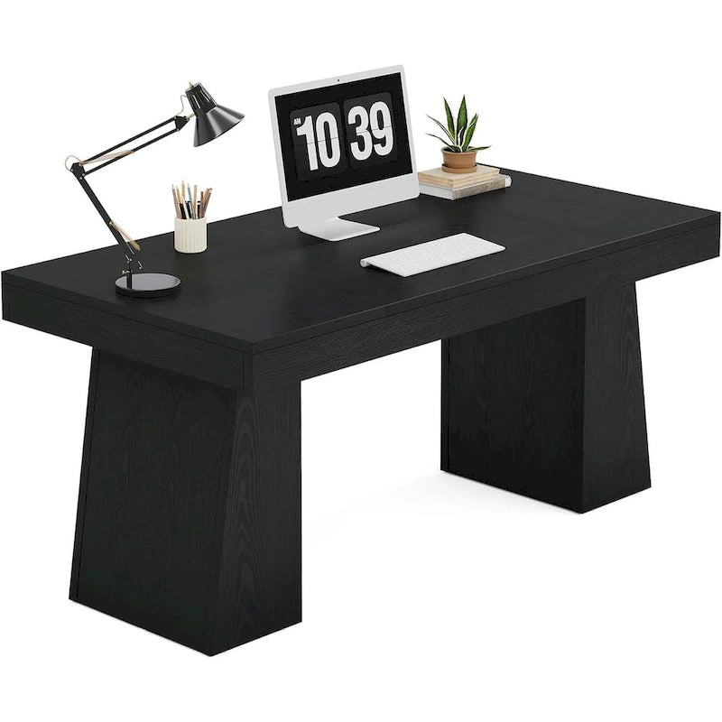 Brauner Schreibtisch aus Holz im Mid-Century-Stil für das Homeoffice